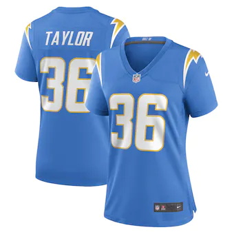 womens nike jasir taylor powder blue los angeles chargers g